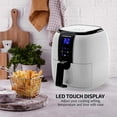 thumbnail image 6 of OVENTE 3.2qt Compact Air Fryer, 1400W Electric Cooker with Digital LED Screen, New - White FAD61302W, 6 of 9