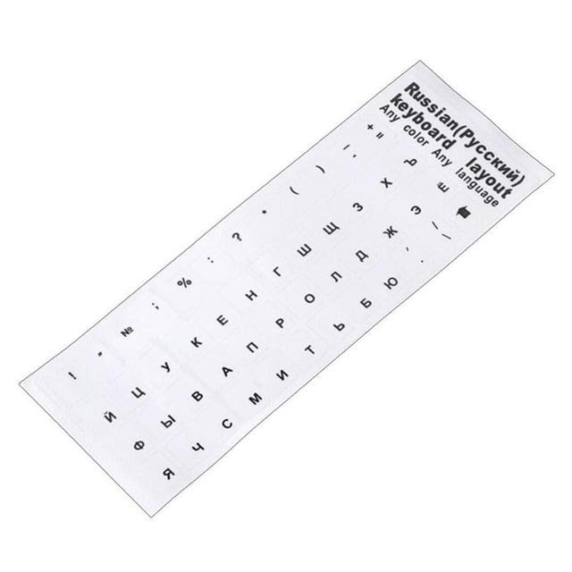 Russian Transparent Keyboard Stickers 4Colors For Laptop YAN A7 Lot X Deco