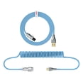 thumbnail image 1 of HXSJ USB to Type-C Keyboard Coiled Cable Detachable Mechanical Keyboard Coiled Cable with Metal Aviation Connector Nylon Blue, 1 of 9