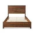 thumbnail image 3 of Grain Wood Furniture Montauk Queen Standard Bed Pine Wood Frame, Rustic Walnut, 3 of 6