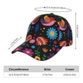 thumbnail image 2 of Rateoe Colorful Floral2 Pattern Baseball Cap Outdoor Cap Mountain Dad Hat - Unstructured Soft Cotton Cap-Adjustable UV Protection Cap, 2 of 6