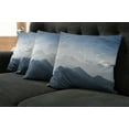 thumbnail image 2 of Ambesonne Nature Throw Pillow Cover 4 Pack, Foggy Morning Mountain, 18", Pale Blue, 2 of 6