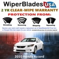 thumbnail image 2 of 2010 Honda Accord Beam Wiper Blades Wipers w/2yr Warranty (Set of 2) (WiperBladesUSA), 2 of 5