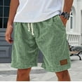 thumbnail image 2 of Godokuleh Lininco Mens Shorts | Mokaloha Mens Shorts | Men's Breathable Linen Embroidered Logo Loose Holiday Short Green 4XL, 2 of 5