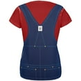 thumbnail image 2 of Halloween Overalls Red T-Shirt Costume All Over Womens T Shirt Multi X-LG, 2 of 2