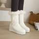 thumbnail image 2 of Botas de nieve OAVQHLG3B para mujer, cálidas, de invierno, con suela gruesa y aumento de altura interior de algodón., 2 of 8