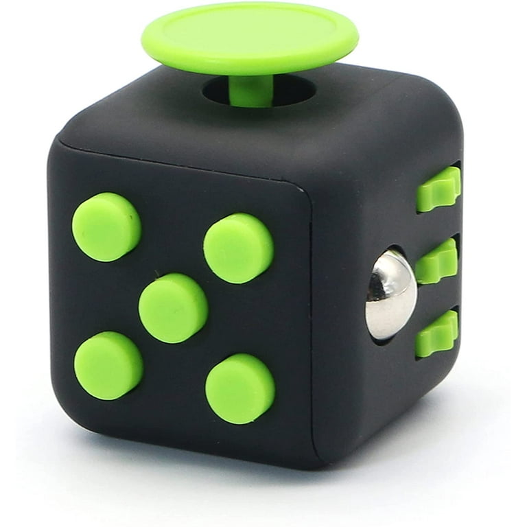 Terra Fidget Cube Stress Anxiety Pressure Relieving Toy Great Adults and Children[Gift Idea][Relaxing Toy][Stress Reliever][Soft Material] (Black&Green) - Walmart.com