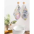 thumbnail image 2 of Easter Bunny Kitchen Dish Towels for Drying Dishes Set of 4, Blue Easter Eggs Spring Floral Linen Waffle Weave Microfiber Hand Tea Bathroom Towels Quick Dry & Absorbent Towel 12x12, 2 of 7