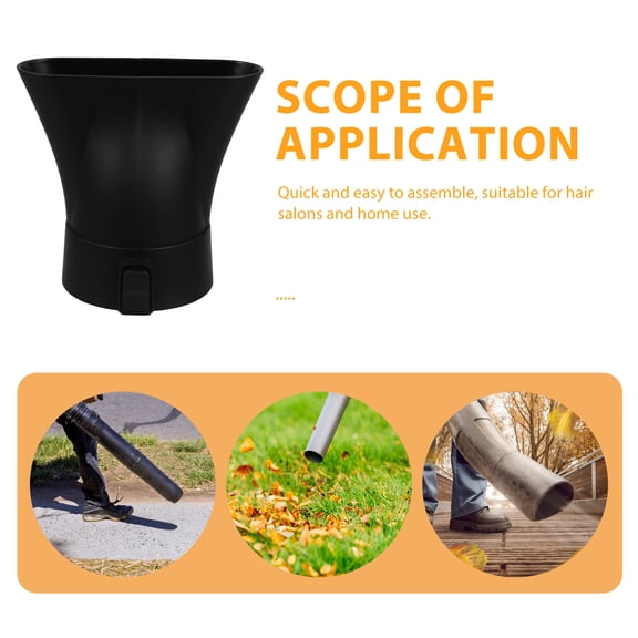 PTOOTP Portable Leaf Blower Attachment Black ABS Lightweight Versatile Use for Yard Cleaning