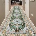 thumbnail image 1 of Findosom 2.6'x14' Hallway Runner Rug Washable Vintage Kitchen Laundry Runner with Non Slip Backing Farmhouse Entryway Living Room Floor Mat Stain Resistant Runner Carpet Green, 1 of 6