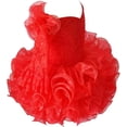 thumbnail image 3 of Jenniferwu G192 Infant Toddler Baby Newborn Little Girl's Pageant Party Birthday Dress RED (as1, Age, 4_Years), 3 of 4