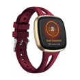 thumbnail image 1 of Correa de silicona de repuesto para reloj Fitbit Versa 3 Sense Slim, talla L, color burdeos, 1 of 3