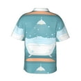 thumbnail image 3 of Balery Bathtub with Soap Bubbles Print Men's Hawaiian Shirts Short Sleeve Beach Shirt Relaxed Fit Vacation Button Down Shirts-Large, 3 of 9