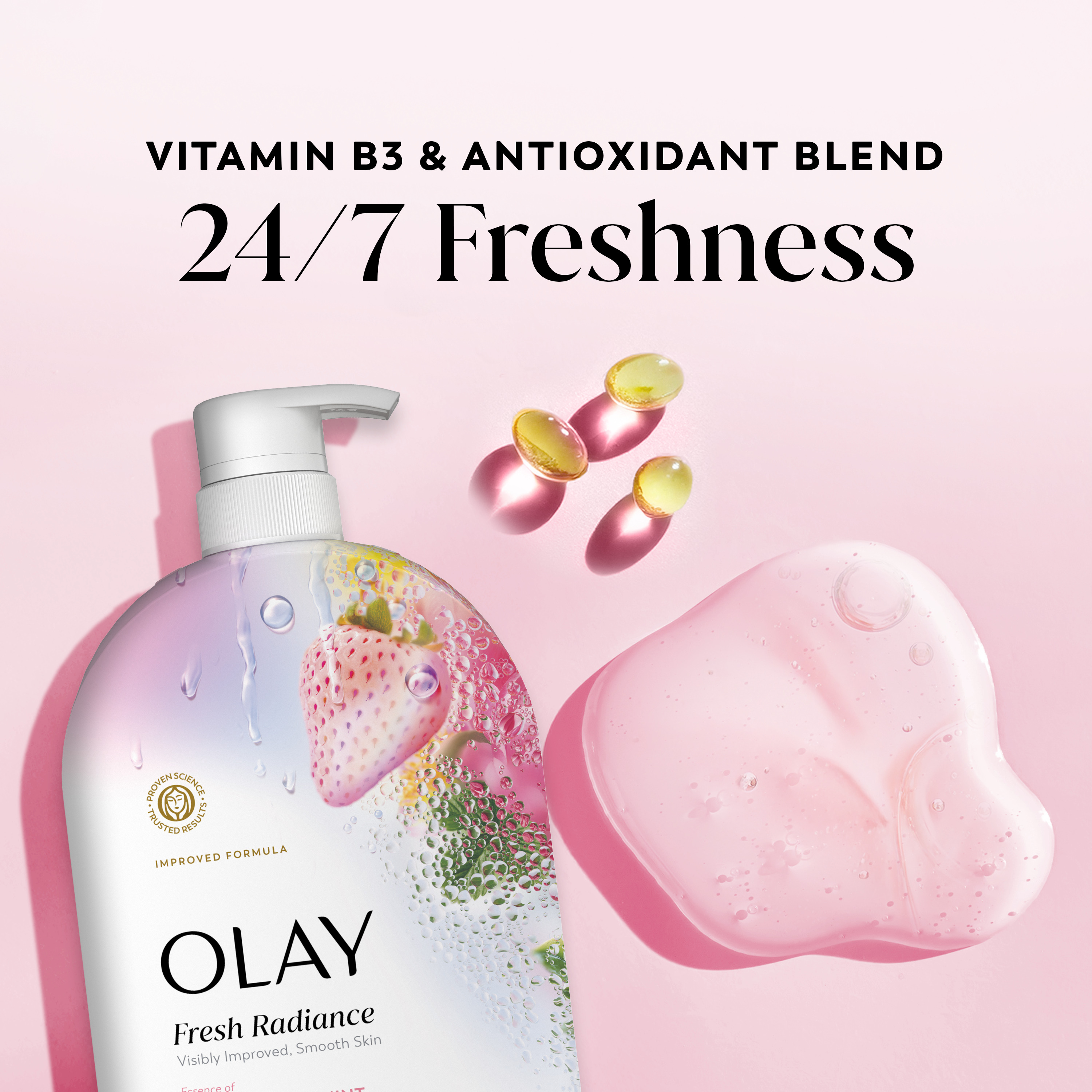 Olay Fresh Radiance Body Wash, Strawberry & Mint, 35 fl oz photo 5