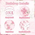 thumbnail image 6 of Pink Bow 1st Birthday Party Decorations Bow Floral Our Sweet Little Girl Is Turning One Backdrop Pink Bow Month Photo Banner Cake Topper for Baby Pincess Girls First Birthday Party Supplies, 6 of 6