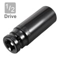 thumbnail image 3 of Unique Bargains 2Pcs 1/2-inch Drive 19mm 6-Point Deep Impact Socket, Cr-V Steel, 3 of 6