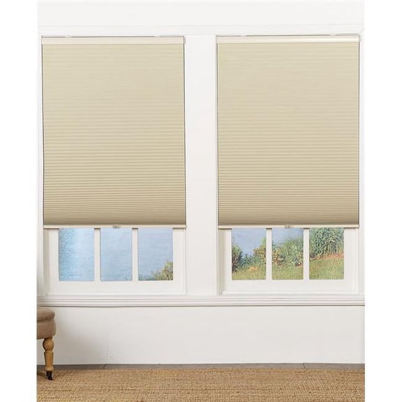 Safe Styles UBE68X48TN Cordless Blackout Cellular Shade, Tan - 68 x 48 in.