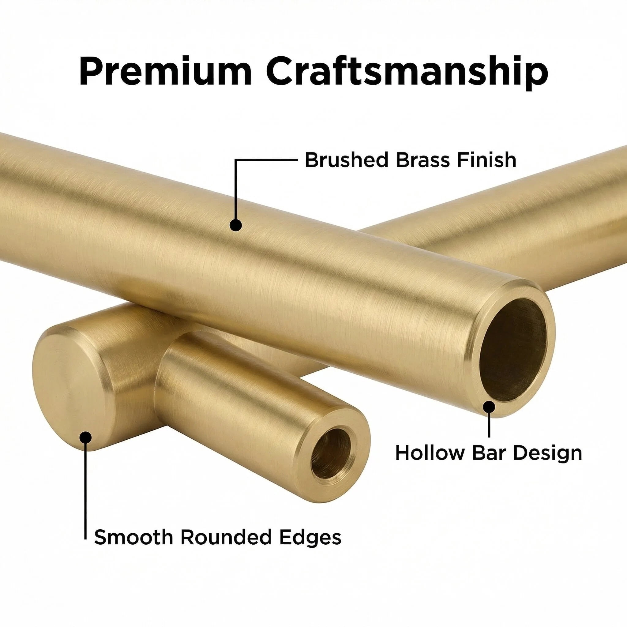 Fitviso 10 Pack 3" Inch(76mm) Hole Center Drawer Pulls，Brushed Brass Cabinet Pulls Stainless Steel Drawer Handles for Dresser Drawers