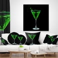 thumbnail image 4 of Designart Absinthe on Black Background - Modern Throw Pillow - 18x18, 4 of 5