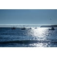 thumbnail image 2 of Crane, Rita 32x23 White Modern Wood Framed Museum Art Print Titled - Fishing Boats I, 2 of 4