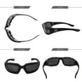 thumbnail image 3 of Chopper Wind Resistant Sunglasses Extreme Sports Motorcycle Riding Glasses Black, 3 of 8