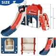 thumbnail image 2 of Arlopu 7 in 1 Toddler Slide, Freestanding Kids Slide Play Climber Set Indoor Outdoor Playground with Telescope, Tunnel, Storage Space, Basketball Hoop & Ball, 2 of 8