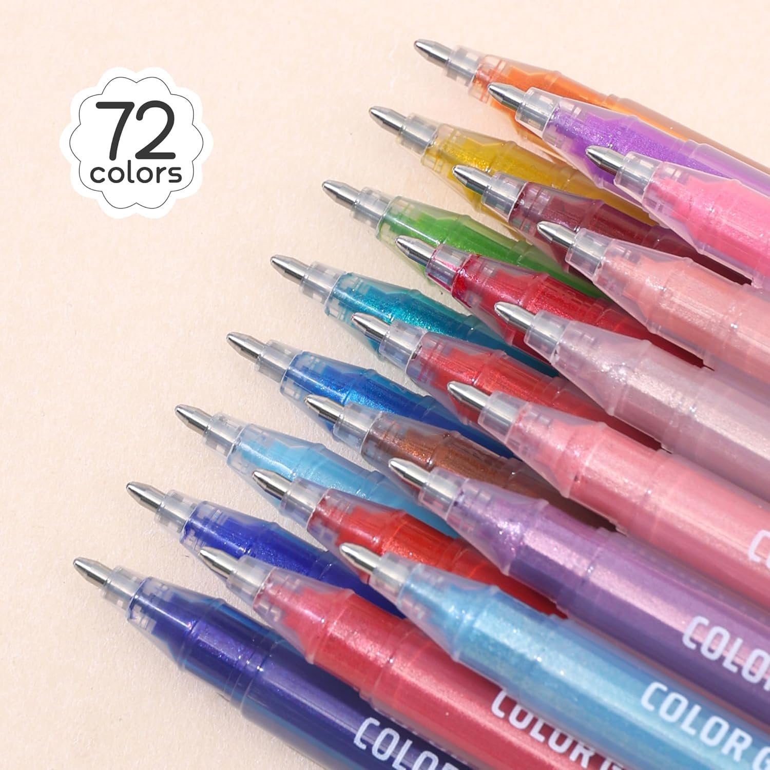 72 Color 1.0mm Big Hit Glitter Gel Pens for Adult DIY Projects, Art, Christmas Crafts, Birthday Card, Coloring Books