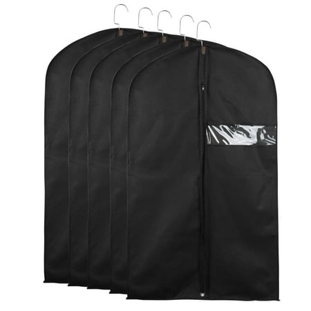 Garment Cover Bags Storage Bag Dress Suit Coat Jacket Protector Black Set of (Best Suit Storage Bags)