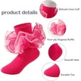 thumbnail image 4 of Ruffle Socks 4-Layer Big Fluffy Lace Frilly Dress Socks Turn Cuff Fancy Pageant Sock, 4 of 6