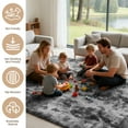 thumbnail image 4 of CozyDesg 8ft x 10ft Area Rugs, Soft Fluffy Area Rugs Floor Mat Floor Rugs for Living Room Bedroom Modern Decor Carpet, Dark Gray, 4 of 7