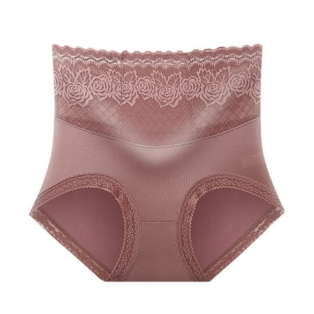 BYHONG High Elastic Seamless Lace Panties Women s in Line Absorption Women s Panties Belly Lift Briefs Panties for Women Red XXXL