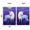 thumbnail image 3 of ALAZA Plastic Clipboard A4 Letter Size Decorative Clipboards for Students Women Men 9" x 12.5" Unicorn in Lavender, 3 of 6