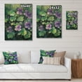 thumbnail image 4 of Designart "Dreamer with Violets III" Floral Print on Natural Pine Wood, 4 of 5