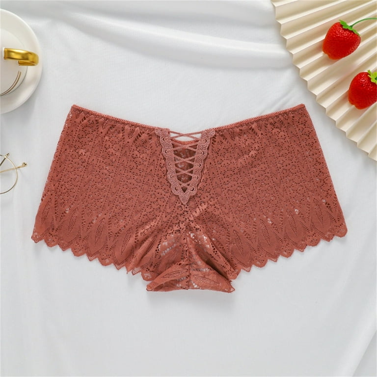 Women Floral Lace Underwear Criss Seamless Bikini Panty Brief Panties after  Birth Underwear for Mom
