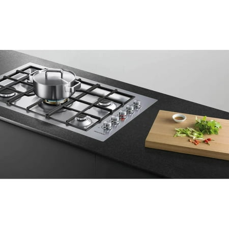 Fisher & Paykel - 35.5" Gas Cooktop - Stainless steel