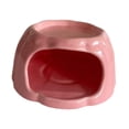 thumbnail image 2 of Comedero de cerámica para hámster, mueble de dibujos animados, hábitat para hámster, con forma de pudín para ratas, chinchillas y animales pequeños. Rosa, 2 of 8