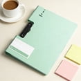 thumbnail image 6 of Clipboard Folder, A4 Foldable Clipboard with Metal Clips, 360 Degree Foldable Binder Clipboards with Pen Holder, File Cover Work Folder Clipboards(Green), 6 of 7