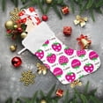 thumbnail image 5 of SKYSONIC Strawberry Christmas Stocking Personalized Large Candy Stocking Hanging Gift Xmas Stockings Decoration for Family Holiday Party Ornaments Decor Fireplace, 5 of 7