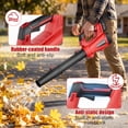 thumbnail image 6 of 930CFM Leaf Blower Cordless, 21V 4.5AH Powerful Electric Cordless Leaf Blower, 6 Speeds Battery Powered Leaf Blowers for Lawn Care, Patio, Yard, Dust, Snow, 6 of 11