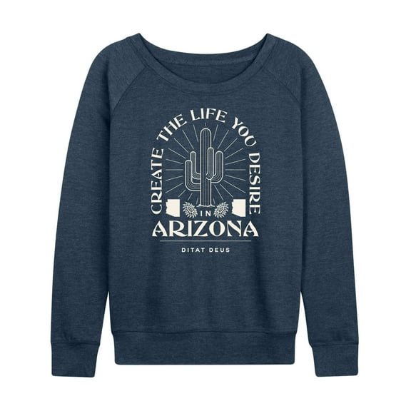 Instant Message - Create Life Arizona - Women's Lightweight French Terry Long Sleeve Shirt