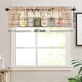 thumbnail image 3 of Every Day Is A Gift Mason Jar Daisies Rod Pocket Polyester kitchen Curtain Valances for Windows For Indoor Living Room Bedroom Kitchen Decoration 54x18 inch, 3 of 5