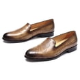 thumbnail image 6 of Santimon Men's Loafers Leather Formal Shoes Dress Shoes Slip-On Casual Shoes Yellow US 10.5, 6 of 8