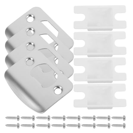 4 Sets of Metal Door Strike Plates and Latch Plates