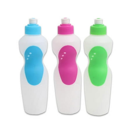 Aluminum Drinking Bottle - 3 Sports Drinking Bottles Plastic Canister Hiking Water Outdoor Soft Grip Sports