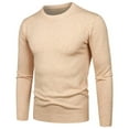 thumbnail image 3 of EGNMCR Chandail Homme Décontracté Col Rond Manches Longues Tricot, 3 of 7