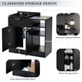 thumbnail image 5 of Rugerasy Shampoo Backwash Station For Salons, Salon Station With Shampoo Bowl And 3 Open Storage Shelves, Salon Equipment For Spa Barber Shop Locker Room Bathroom, 5 of 9