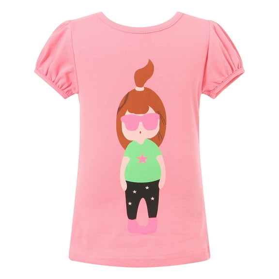 Richie House Girls' Short Sleeve T-Shirt with Girl RH1887