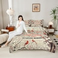 thumbnail image 4 of Manfei Cardinal Bird 2pcs Bedding Comforter Set,Valentine's Day Twin Comforter Sets,Animal Theme Breathable Bedding Set,Microfiber Teens Bedroom Decor,Reversible, 4 of 8