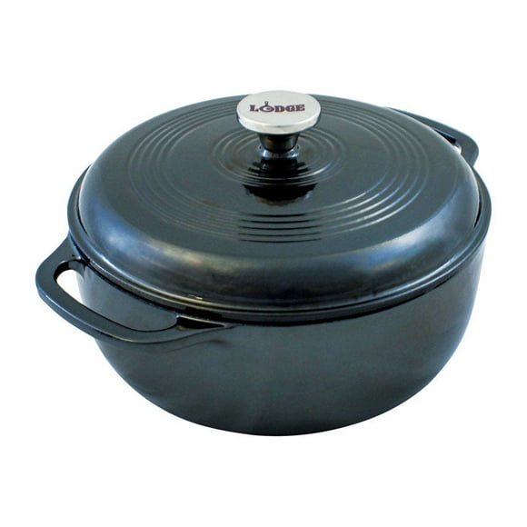 Hierro fundido Dutch Oven Lodge, 6 l/10.5 pulgadas, negro