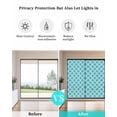 thumbnail image 4 of Window Privacy Film Turquoise Morocco Stained Glass Window Film Decorative Sun Block Window Cover Boho Ethnic Traditional Geometric Window Clings Static Adhesive Sticker for Bathroom 23.6"x59", 4 of 7